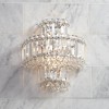 Vienna Full Spectrum Magnificence Wall Light Sconce Chrome Hardwire 11 1/2" 4-Light LED Fixture Tiered Clear Crystal for Bedroom Bathroom Vanity Home - 2 of 4