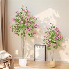 4FT Artificial Bougainvillea Tree, Simulation Flower with Real Touch Leaves Fake Potted Green Plant for Office Home Decor - 3 of 4