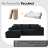 108'' Modular Sectional Sofa,Comfy Cloud Couch with L Shaped Chaise,Modern Deep Seat Boneless Couch for Living Room,3 Seater,No Assembly Required - 2 of 4