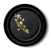 Posh Setting 140 Piece Black And Gold Plastic Party Bundle - Garden Edge (20 Settings) - 3 of 4