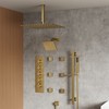 YAWWALK Thermostatic Valve 15-Spray 16 and 6 in. Dual Ceiling Mount Shower Head and Handheld Shower - 2 of 4