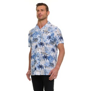 Super Triple Goose Men’s Hawaiian Shirt – Short Sleeve Button Down – Soft Feel, Moisture Wicking, Easy Care - 1 of 4