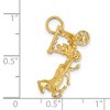 Black Bow Jewelry 14k Yellow Gold 3D Moveable Horse and Carriage Charm - 4 of 4
