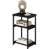 GOCAPTAIN 3 Tier End Table with Storage, Side Table Sofa Couch Table, Night Stand Storage Shelf with Durable Metal Frame for Living Room, Bedroom - 2 of 4
