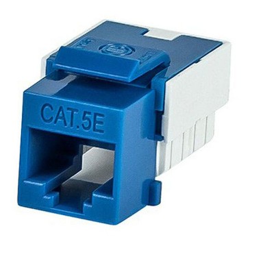 Monoprice Slim Cat5E Punch Down Keystone Jack - Blue