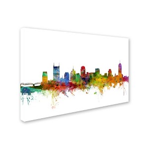 Michael Tompsett 'Nashville Tennessee Skyline' Matted Framed Art - 1 of 3