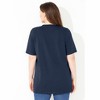 Catherines Women's Plus Size Suprema Crochet V-Neck Tee - 3 of 3