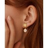 Molenia Pearl Earrings for Women, 14K Gold Plated 925 Sterling Silver Freshwater Pearl Dangle Drop Earrings Studs Jewelry - 2 of 4