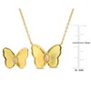 EVERLY JEWELRY | Yellow Plated Sterling Silver 1/5ct TGW Ethiopian Blue Opal Butterfly Earrings and Necklace Set - 17 in - 2 of 4