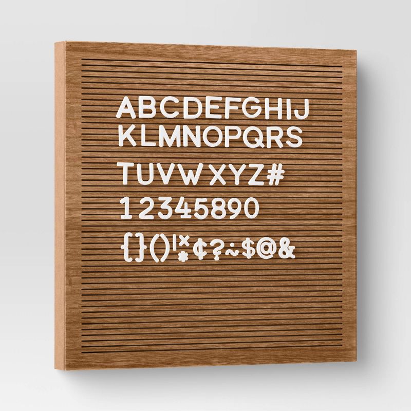 14&#34;x 14&#34; Wood Letter Board Brown - Threshold&#8482;, 3 of 10
