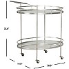 Dante Bar Cart - FOX2553A - Silver/Mirror - Safavieh - 4 of 4
