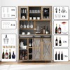 Whizmax Farmhouse Bar Cabinet with Sliding Barn Door for Kitchen, Dining Room - 4 of 4