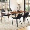 Costway Dining Chair Set of 4 Faux Leather Upholstered Kitchen Chairs with Metal Legs Black/Gray/Green - 4 of 4