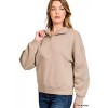 I am a fashion junky Zenana Fleece High Neck Half Zip Sweatshirt - 3 of 3