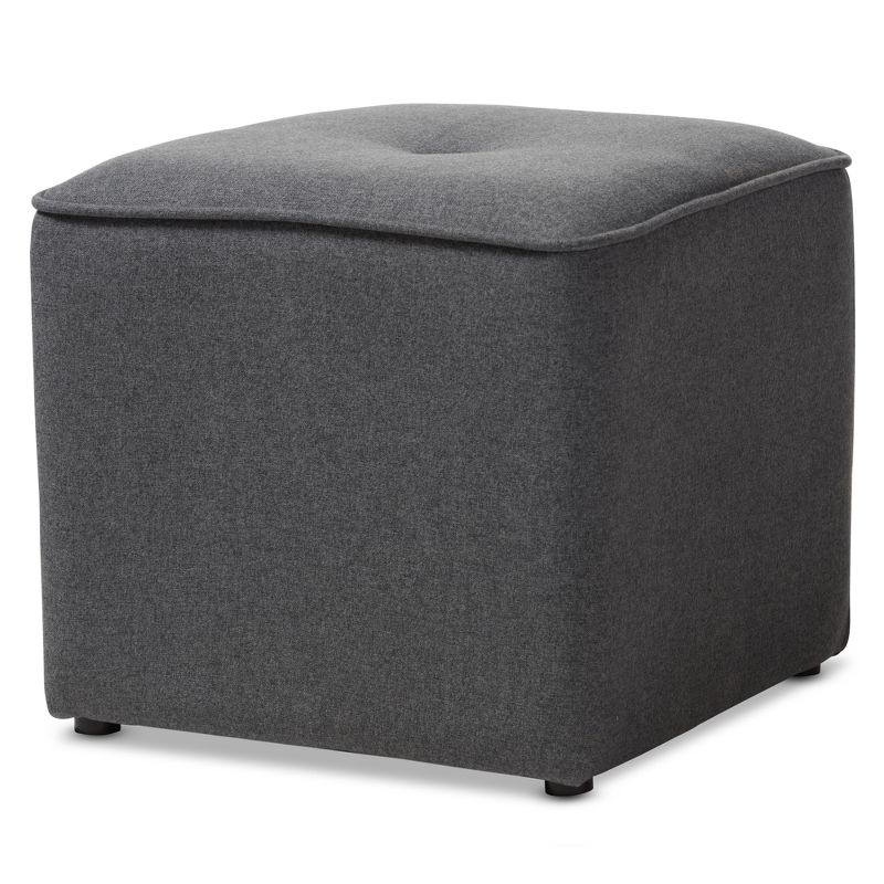 Corinne Modern and Contemporary Fabric Upholstered Ottoman - Baxton Studio, 1 of 8