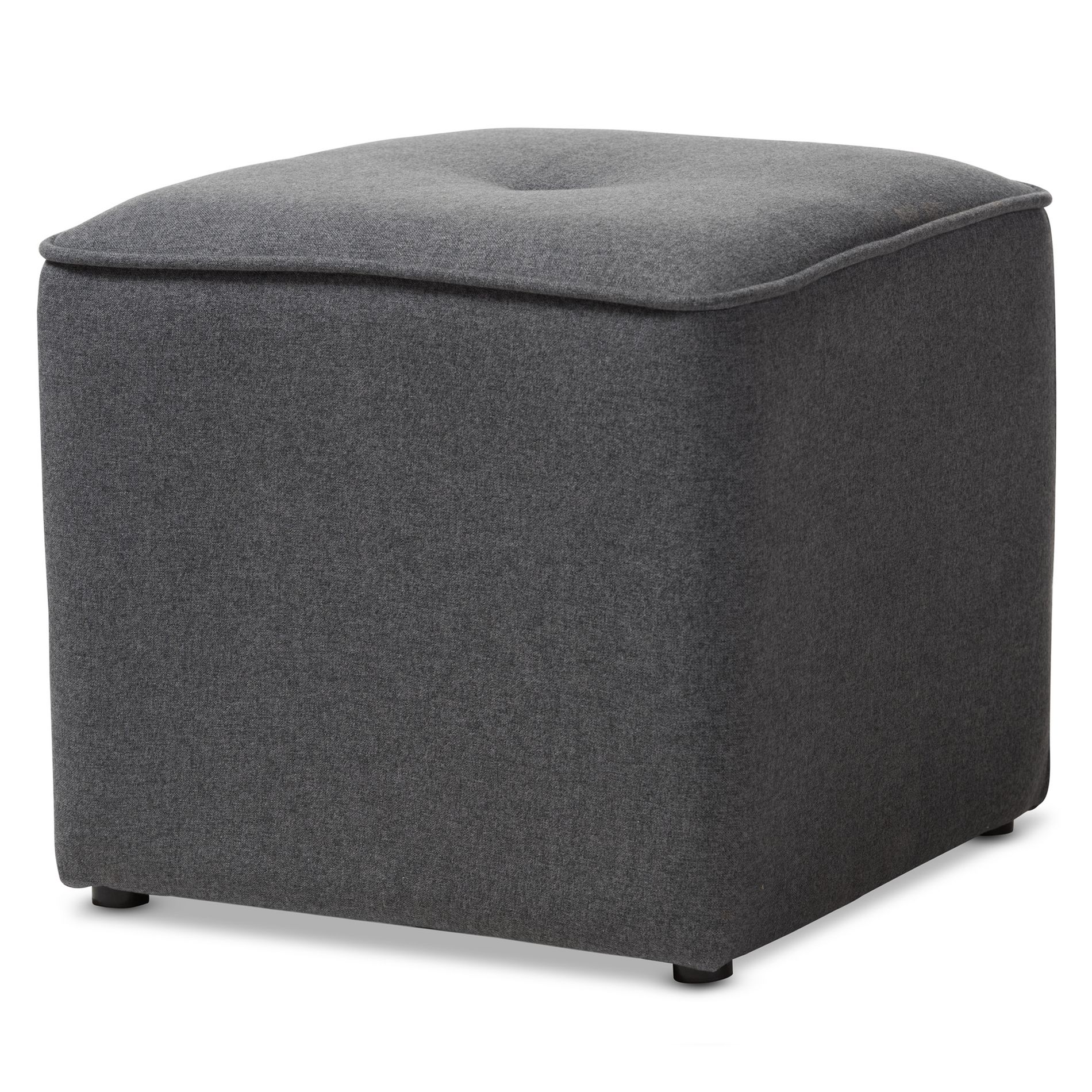 Corinne Modern and Contemporary Fabric Upholstered Ottoman - Baxton Studio