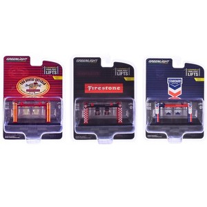 "Four-Post Lifts" Set of 3 pieces Series 6 1/64 Diecast Models by Greenlight - 1 of 4