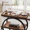 Lirago 11.8" rectangle 3-Tier Metal End Table - Industrial Side Table with Storage Shelf for Living Room Bedroom Brown - 4 of 4