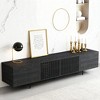 Gaoyangjiaju 70.87 Inch TV Stand for TVs up to 80 Inches with Slatted Doors Storage Media Console for Living Room - 2 of 4