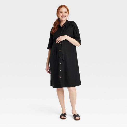 Maternity Button-Down Shirtdress