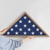 Americanflat Flag Case for Veterans - Fits a Folded 5' x 9.5' American Military Flag - Triangle Display with Polished Plexiglass (Barn Wood) - 3 of 4