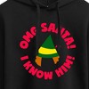 Women's - ELF - Christmas Family Set Omg Santa Cropped Graphic Hoodie - 2 of 3