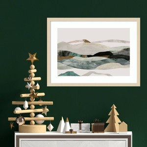 Amanti Art 25"x19" Winter in The Mountains by PI Studio Wood Framed Wall Art Print - 1 of 4