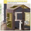 Aivituvin Solid Wood Cat Litter Box Enclosure Furniture with Casters-AIR103 - 4 of 4