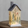 LED Lighted House with Pine Trees (Set of 2) - 2 of 3