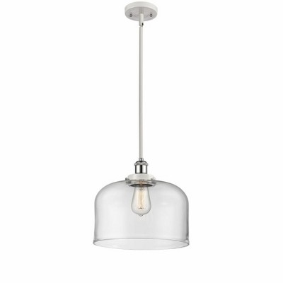 Bell - 1 Light Stem Hung Mini Pendant In Industrial Style-10 Inches Tall and 12 Inches Wide