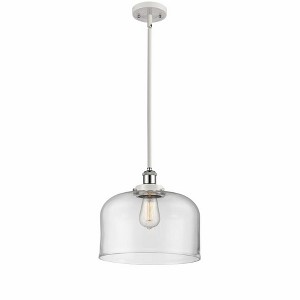 Bell - 1 Light Stem Hung Mini Pendant In Industrial Style-10 Inches Tall and 12 Inches Wide - 1 of 1