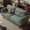 65" Mid Century Modern Loveseat Sofa for Small Spaces, 2 Seater Linen Upholstered Couch , for Living Room, Bedroom, Office, Apartment - 4 of 4