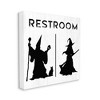 Stupell Industries Rustic Witch & Wizard Halloween Restroom Sign Canvas Art - 2 of 4