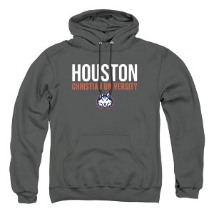 Houston Christian University Official Stacked Unisex Adult Pull-Over Hoodie, Black - 1 of 4