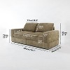ATJafurn Corduroy Sectionals Sofa, Modern Modular Upholstered Loveseat Couch with Square Arm and Deep Seat for Living Room - 3 of 4