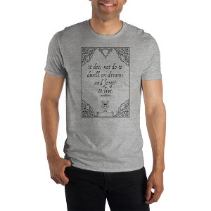 Harry Potter Dumbledore Quote Mens Grey Short Sleeve Shirt - 1 of 2