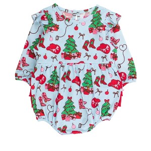 RuffleButts Baby Toddler Girls Long Sleeve Flutter Bubble Romper - 1 of 4
