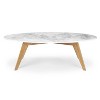 Gabrielle Mid-Century Marble Oval Coffee Table - Poly & Bark - 3 of 4