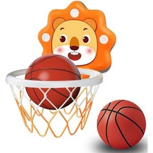 Adjustable Basketball Hoop with Scoreboard Portable Indoor Toy for Toddlers Christmas Gift - 1 of 4