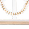 Set of 4 Wood Geometric Beaded Wall Decors White - Olivia & May: Farmhouse Style, Carved Art, Vertical Display - 4 of 4