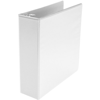School Smart D Ring View Binder, Polypropylene, 3 Inches, White