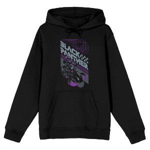 Marvel Universe Black Panther Men's Black Graphic Hoodie - 1 of 2