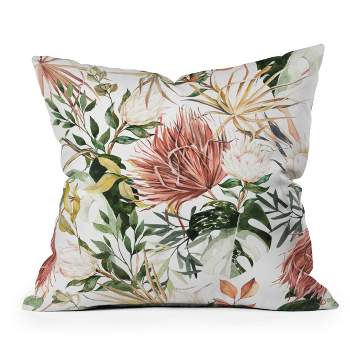 Marta Barragan Camarasa Bohemian Tropical Bloom Outdoor Throw Pillow Green - Deny Designs