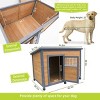 Outdoor Dog House for Large Dogs Wooden Pet Shelter with Waterproof PVC Roof Lockable Door and Ventilation–Maison Boucle - 4 of 4