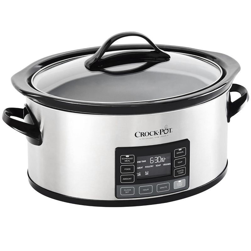 Crock-Pot Programmable 6-Quart Stainless Steel Slow Cooker with MyTime Technology, 1 of 8