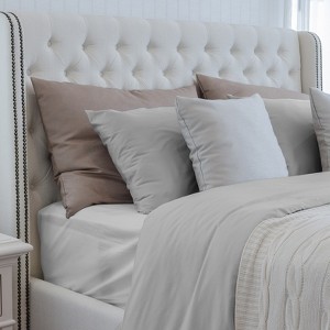 Vynxaria Premium 4-Piece Tencel Lyocell Sheet Set - Silky Soft, Eco-Friendly, Queen Size - 1 of 4