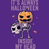 Women's Design By Humans It's Always Halloween Inside My Head Funny Cute Spooky By EduEly Racerback Tank Top - 2 of 3