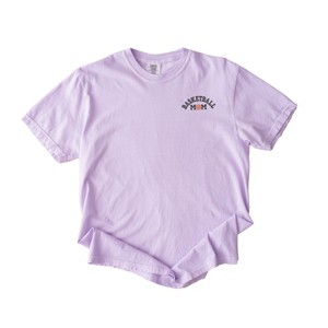 Simply Sage Market Embroidered Basketball Mom Garment Dyed Tee - 1 of 4