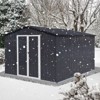 GDFStudio Frank Modern 10x12 FT Metal Outdoor Storage Shed with Padlock - 4 of 4