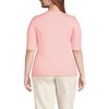 Lands' End Women's Lightweight Jersey Skimming Elbow Sleeve Crew Neck T-shirt - 2 of 3